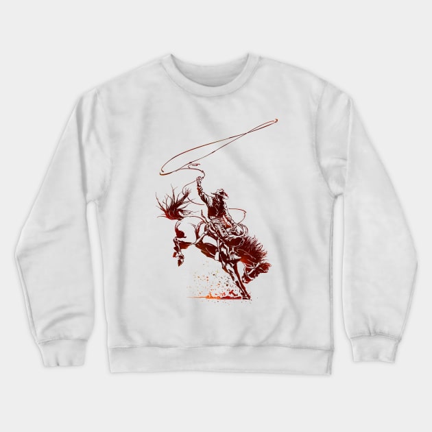 Bucking Bronco Crewneck Sweatshirt by wolfie5150